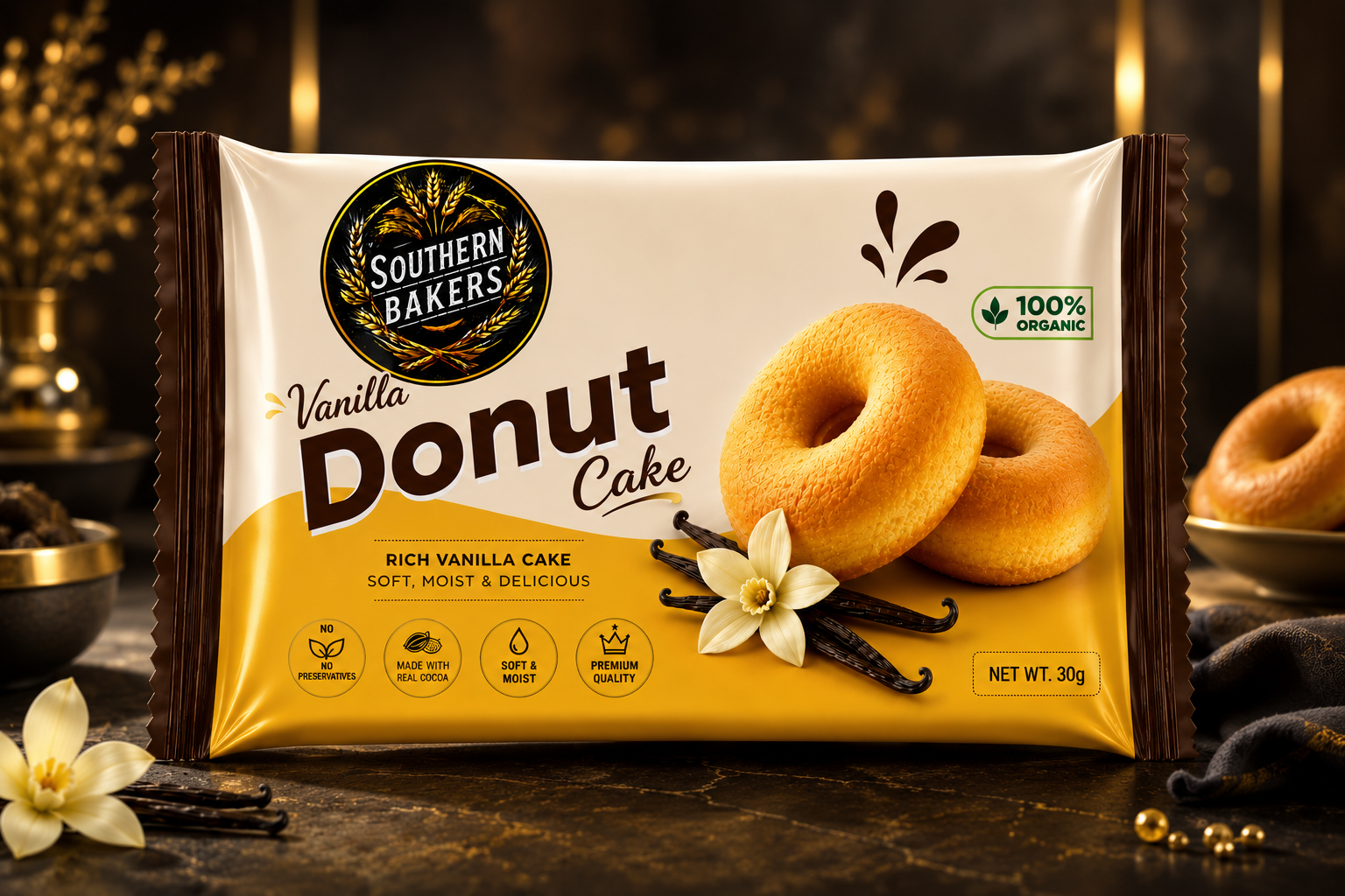 Vanilla Donut Cake 24 x 30g