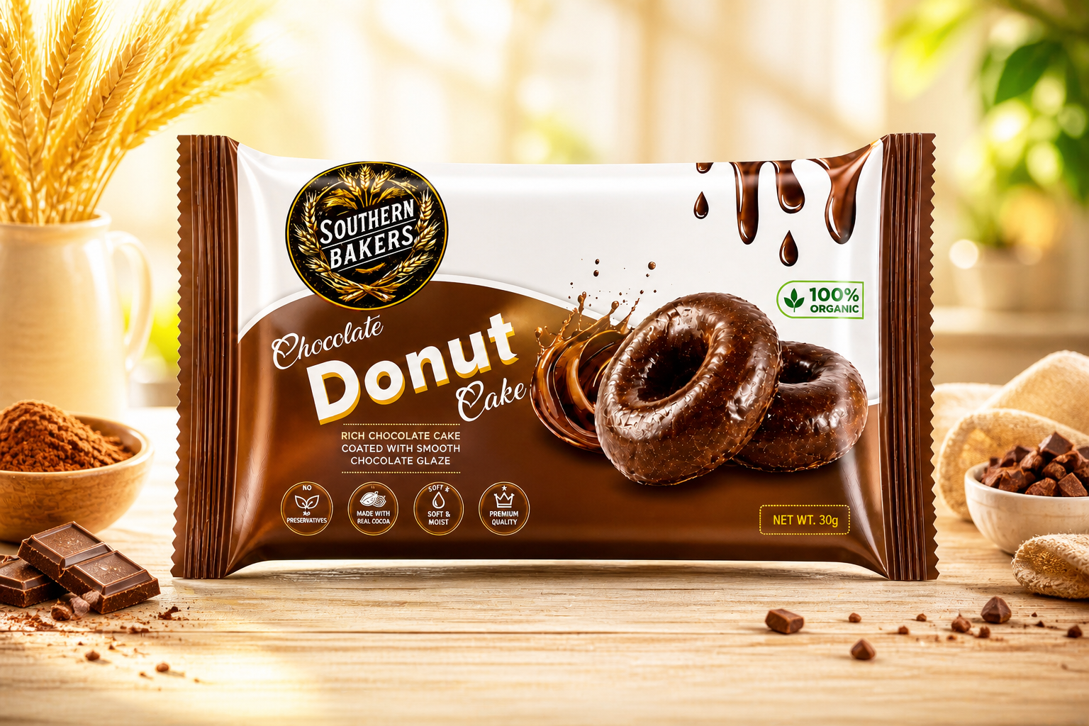 Chocolate Donut Cake 24 x 30g